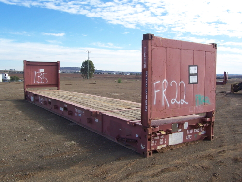 40 foot Flat Rack container with collapsible ends