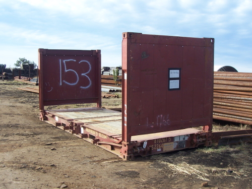 20 foot Flat Rack container with collapsible ends
