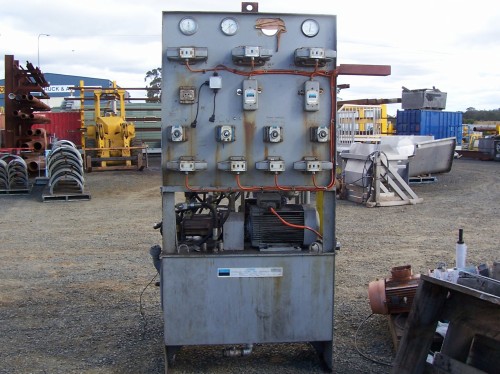 20hp/10hp dual pump Sperry Rand Vickers hydraulic power unit and control panel for sale at NKF group pty ltd