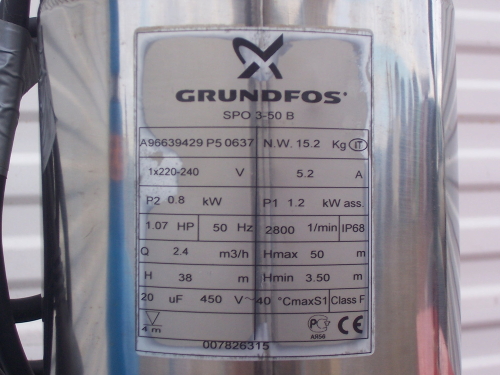 Grundfo's SP03-50B Pump