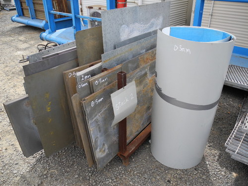 Steel sheet assorted sizes and thicknesses