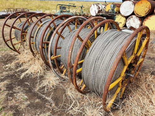 Steel wire rope on the roll